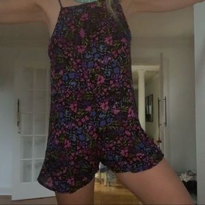 Floral Romper with low back